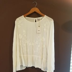 Lucky Brand Embroidered Top